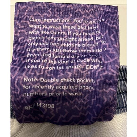 Chubbies Swim Trunks Mens Large Blue White Striped Lined Shorts Bathing Suit - Picture 7 of 12